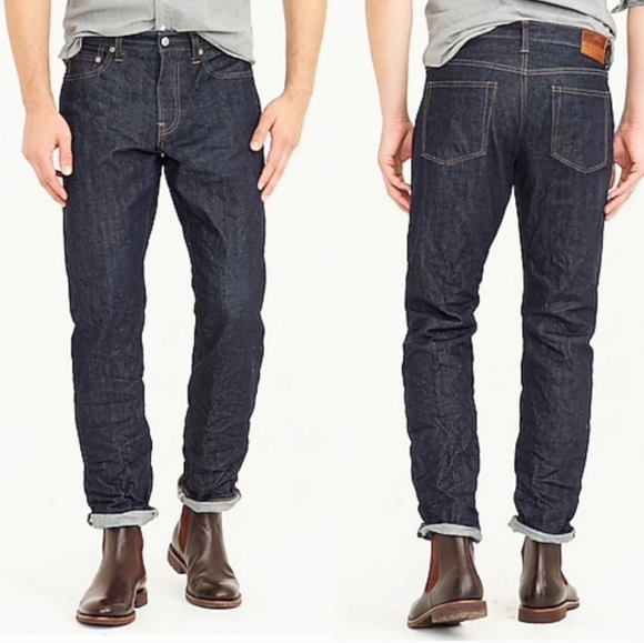 J. Crew Other - New J. Crew men style 1040 dark wash jean cotton Japanese fabric Kaihara© W32L32